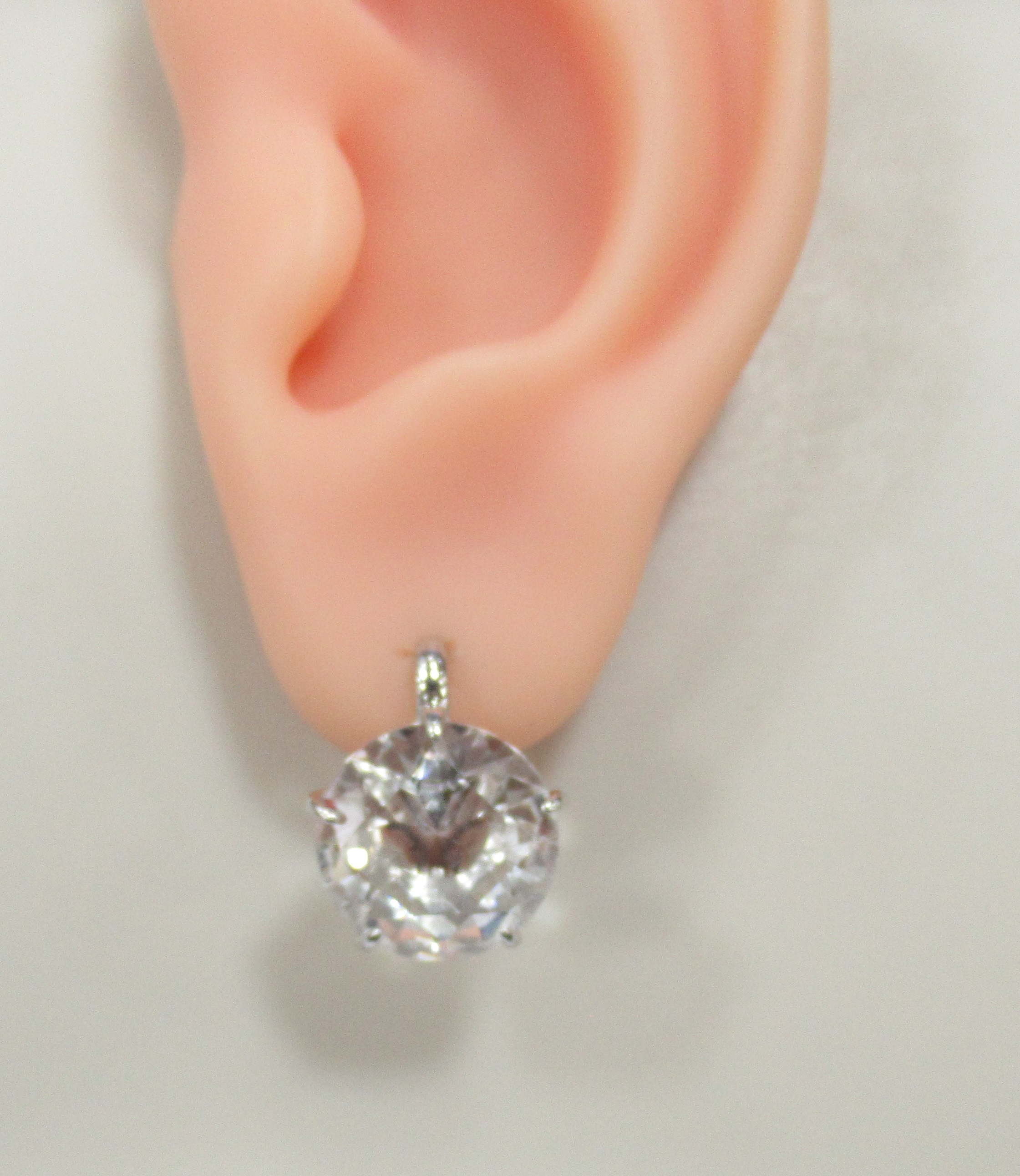 Серебряные серьги с горным хрусталем